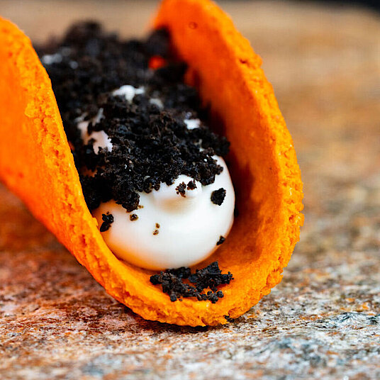 The first course of the vegetarian Eatrenalin menu 'Green Dimensions' In the lounge, the course 'Indulgent introduction' awaits you.